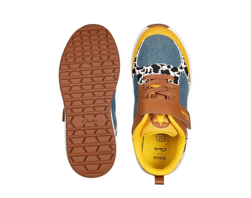 Clarks Aeon Howdy Trainers Blue Boys - India J8J1797-L0