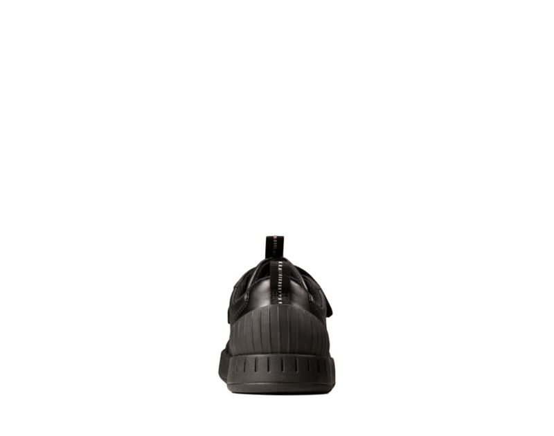 Clarks Apollo Step School Shoes Black Boys - India F8S6646-F5