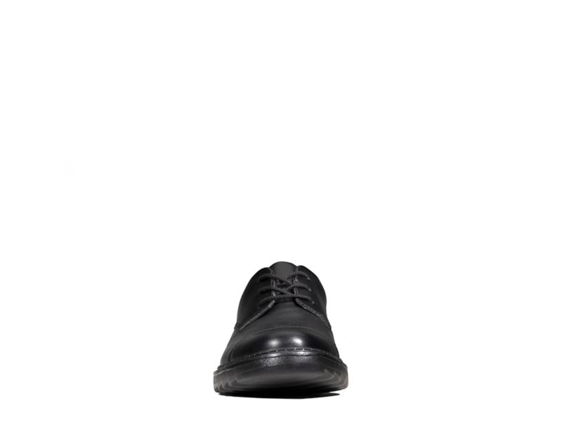 Clarks Asher Soar Lace-up Shoes School Shoes Black Boys - India F2U1213-L8