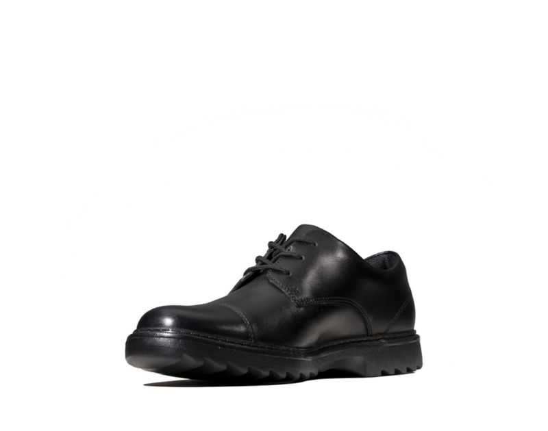 Clarks Asher Soar Lace-up Shoes School Shoes Black Boys - India F2U1213-L8