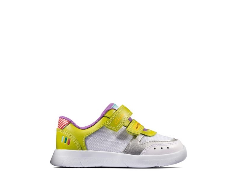 Clarks Ath Howdy Trainers Toddler Shoes White Boys - India C1B1717-G4