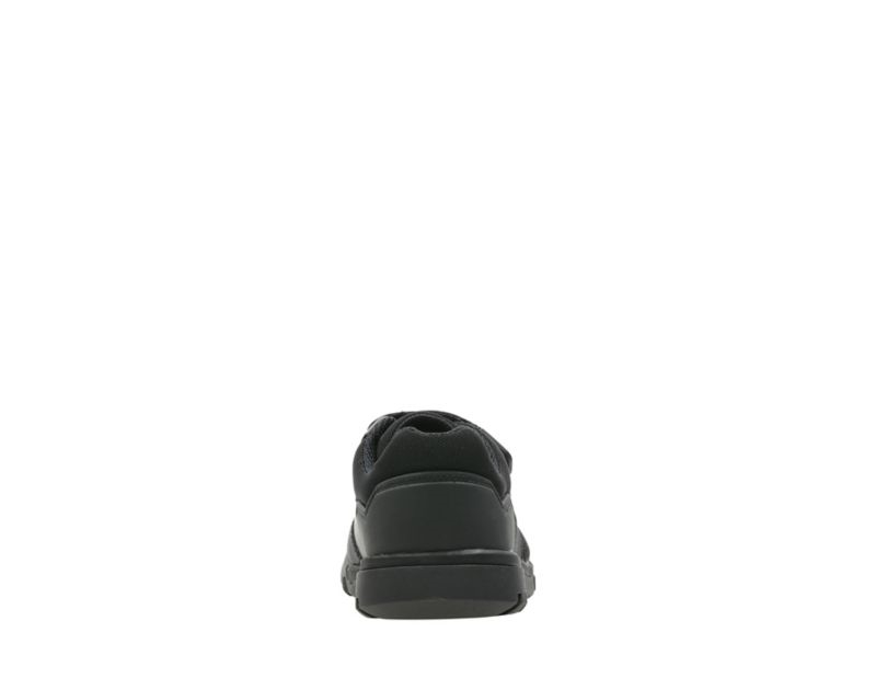 Clarks Blake Street School Shoes Black Boys - India E6K7664-T9