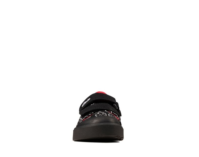 Clarks City Glove Canvas Shoes Black Boys - India Z6G6316-P9