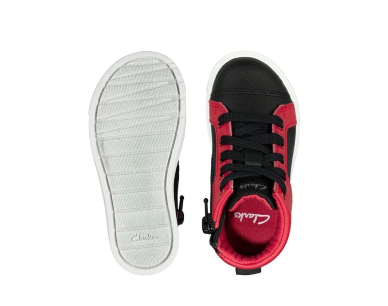 Clarks City Oasis Hi-tops Toddler Shoes Black Boys - India L2O2210-Y6