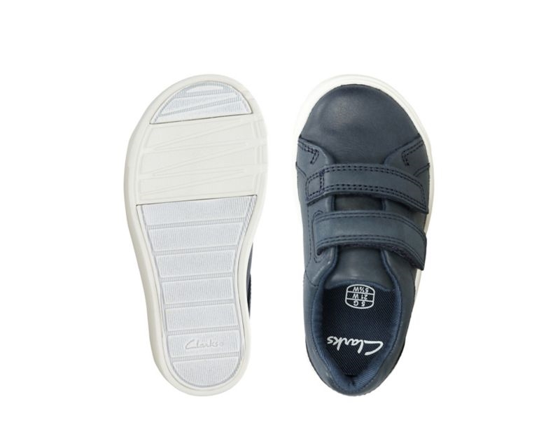 Clarks City Oasis Lo Trainers Toddler Shoes Navy Boys - India N5I8123-P2
