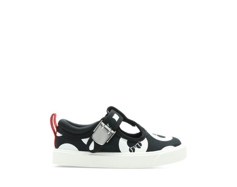 Clarks City Polka Canvas Shoes Toddler Shoes Black Boys - India M0U7155-F9