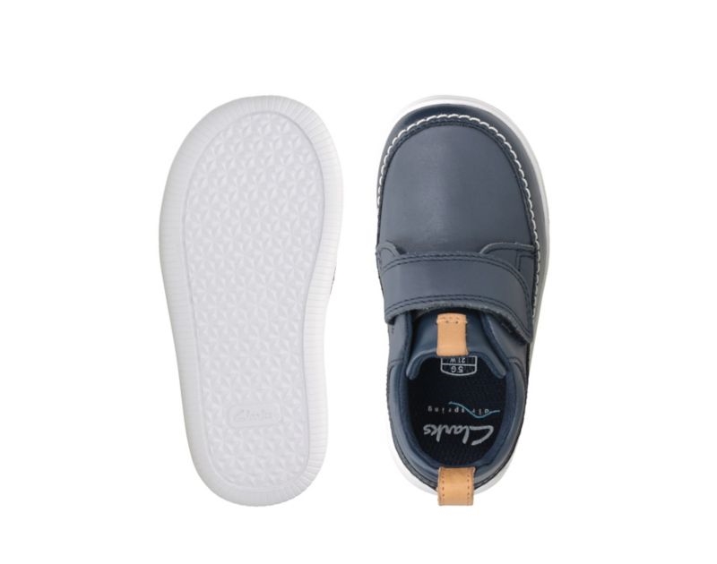 Clarks Crest Ember Walking Shoes Toddler Shoes Navy Boys - India R8H6767-Z7