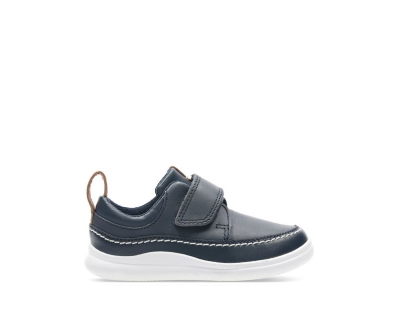 Clarks Crest Ember Walking Shoes Toddler Shoes Navy Boys - India R8H6767-Z7
