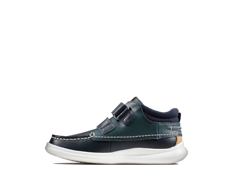Clarks Crest Tuktu Walking Shoes Boots Navy Boys - India Y0D0341-K7