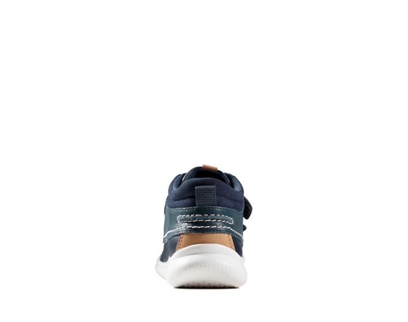 Clarks Crest Tuktu Walking Shoes Boots Navy Boys - India Y0D0341-K7