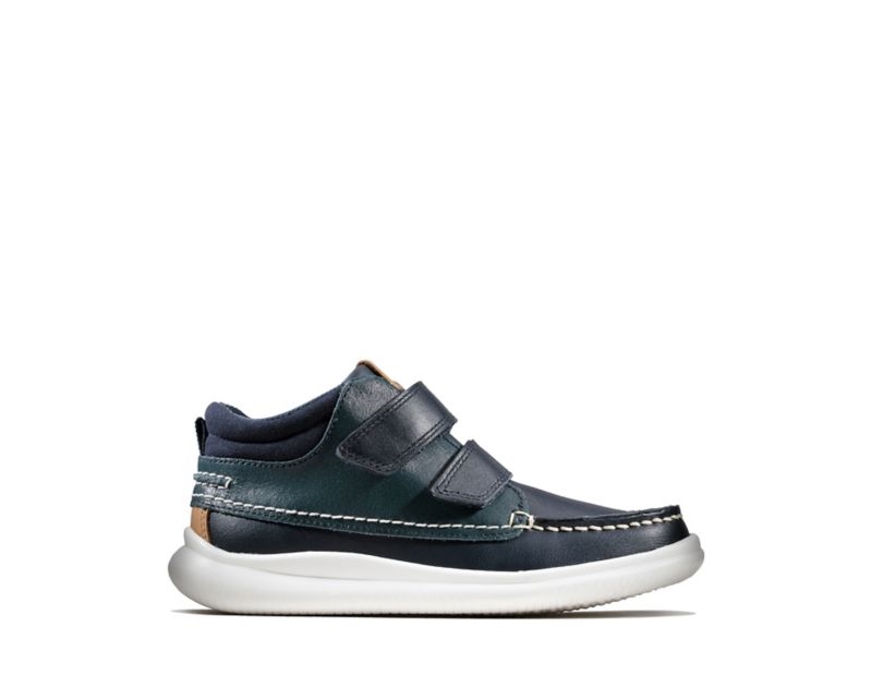 Clarks Crest Tuktu Walking Shoes Boots Navy Boys - India Y0D0341-K7