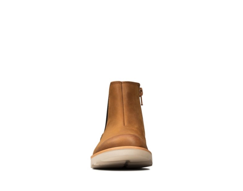 Clarks Crown Halo Chelsea Boots Brown Boys - India M9J2243-Z0