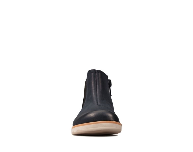 Clarks Crown Halo Chelsea Boots Toddler Shoes Navy Boys - India U6N3641-L3