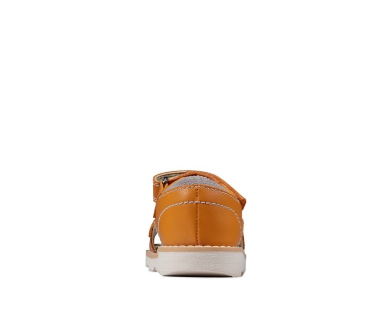 Clarks Crown Root Sandals Orange Boys - India C6K8773-L2