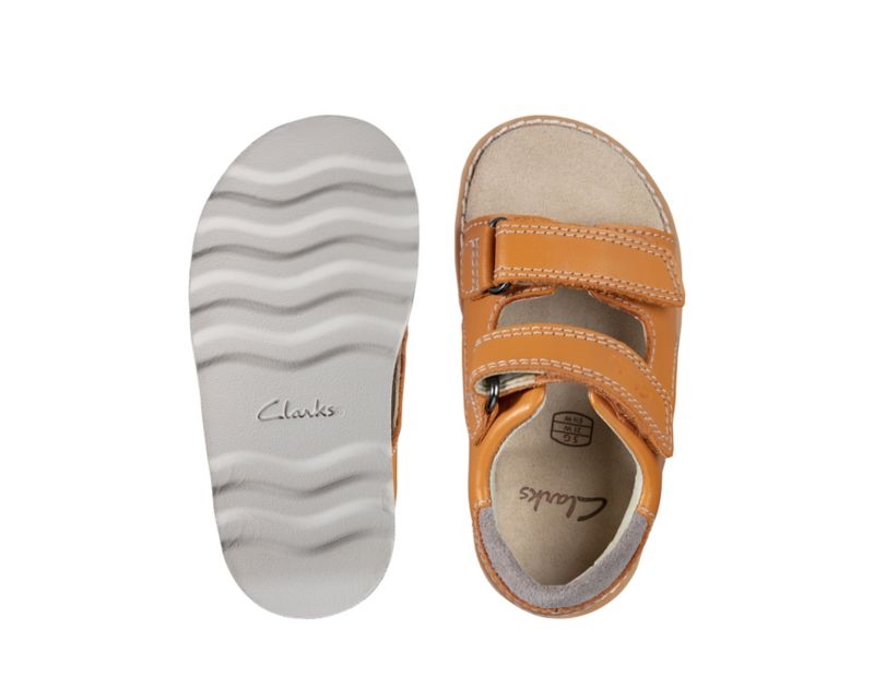 Clarks Crown Root Sandals Orange Boys - India C6K8773-L2