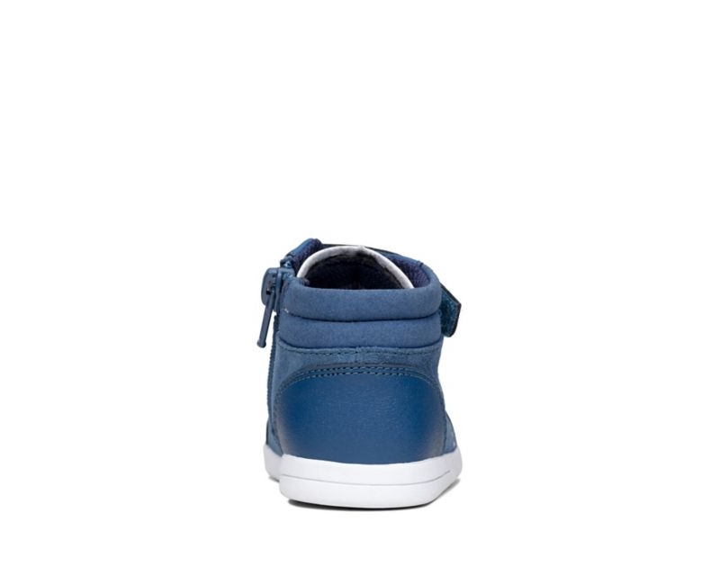 Clarks Emery Beat Hi-tops Toddler Shoes Blue Boys - India T2D0831-A2