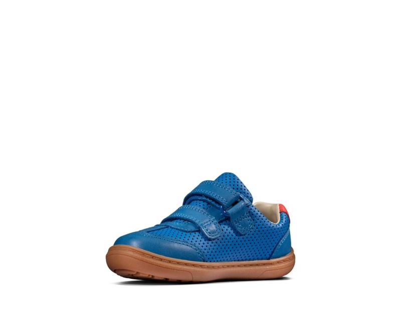 Clarks Flash Hot Walking Shoes Toddler Shoes Blue Boys - India K1B4885-E0