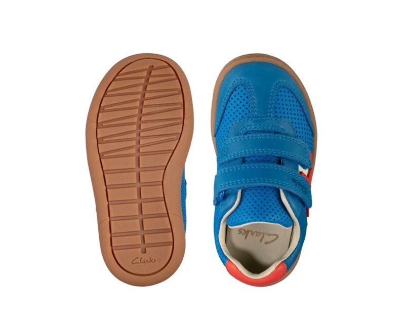 Clarks Flash Hot Walking Shoes Toddler Shoes Blue Boys - India K1B4885-E0