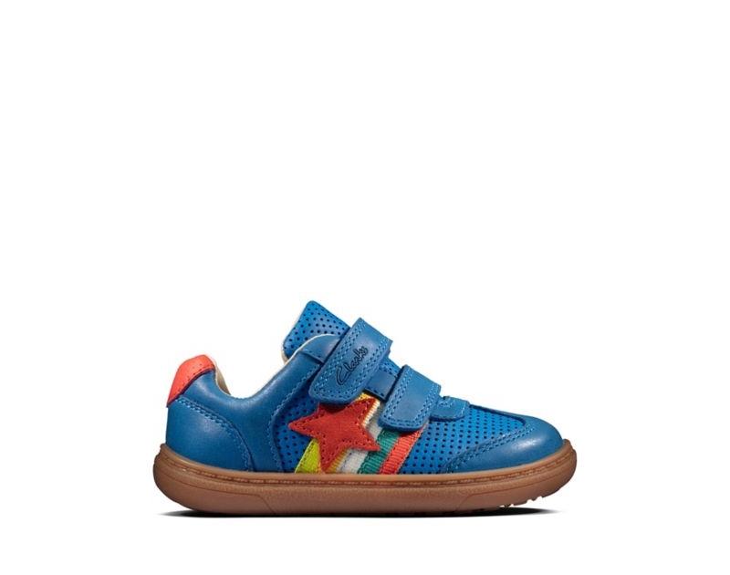 Clarks Flash Hot Walking Shoes Toddler Shoes Blue Boys - India K1B4885-E0
