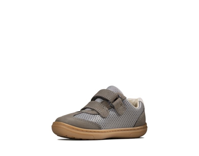 Clarks Flash Metra Walking Shoes Toddler Shoes Dark Grey Boys - India C6Z7922-G0