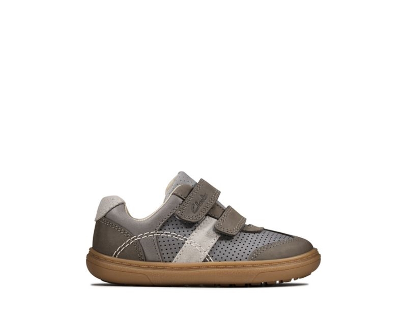Clarks Flash Metra Walking Shoes Toddler Shoes Dark Grey Boys - India C6Z7922-G0