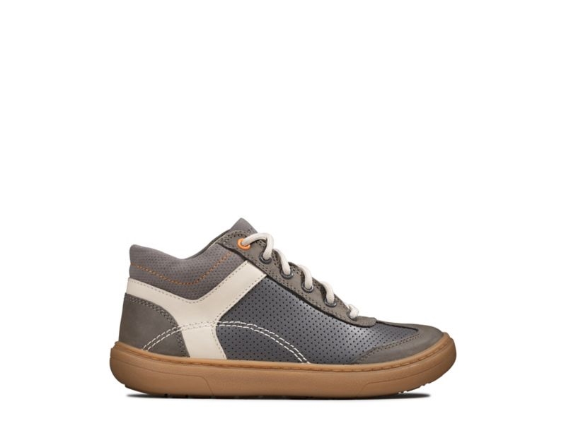 Clarks Flash Seek Walking Shoes Boots Grey Boys - India S8Q1998-L7