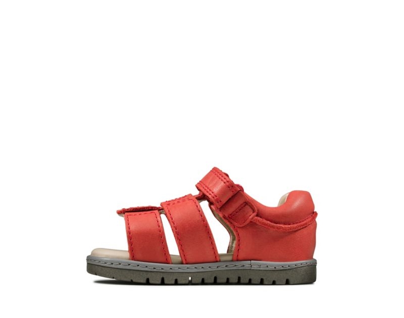 Clarks Frances Tor Sandals Red Boys - India S4K9757-B3