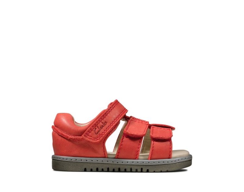 Clarks Frances Tor Sandals Red Boys - India S4K9757-B3