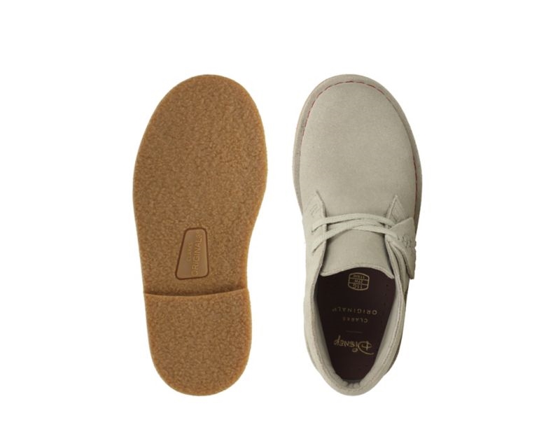 Clarks Iconic Desert Boots Toddler Shoes Beige Boys - India D3W2746-S9