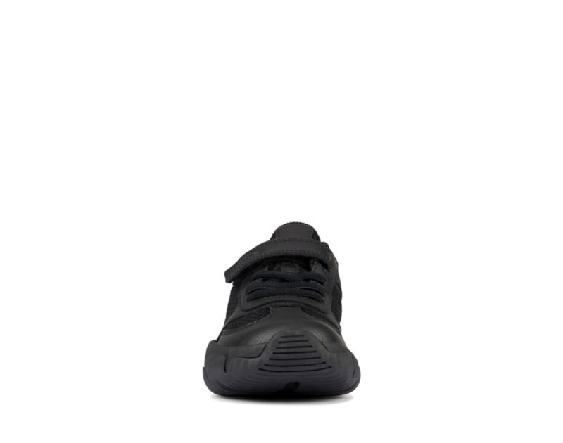 Clarks Kuju Run Trainers School Shoes Black Boys - India J5S3557-Q6