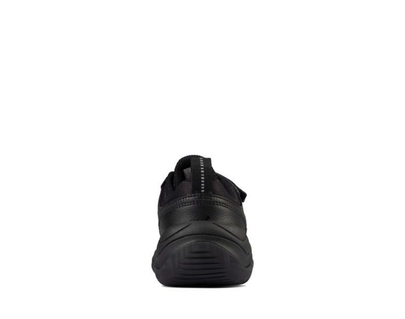 Clarks Kuju Run Trainers School Shoes Black Boys - India J5S3557-Q6