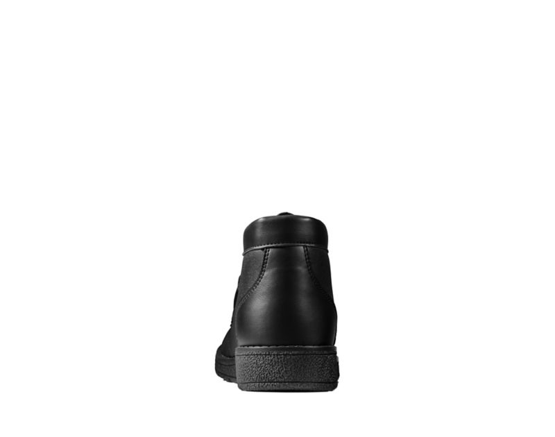 Clarks Mendip Loop School Shoes Boots Black Boys - India F3S7246-Y7