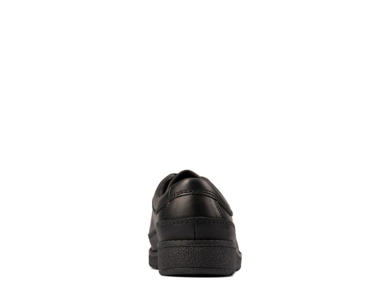 Clarks Mendip Weaver School Shoes Black Boys - India X1K8748-L1