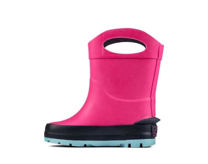 Clarks Mudder Dash Wellies Pink Boys - India U8O9777-L9