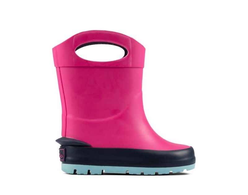 Clarks Mudder Dash Wellies Pink Boys - India U8O9777-L9