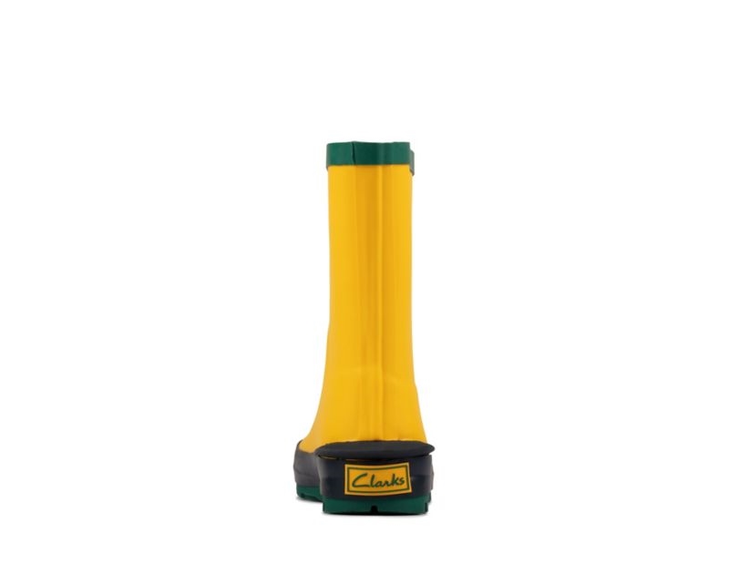 Clarks Mudder Run Wellies Toddler Shoes Yellow Boys - India M1Z9558-K4