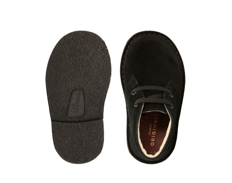 Clarks Originals Desert Boots Black Boys - India W3Y7381-K2