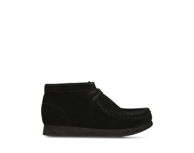 Clarks Originals Wallabee Boots Black Boys - India G0Y7021-T6