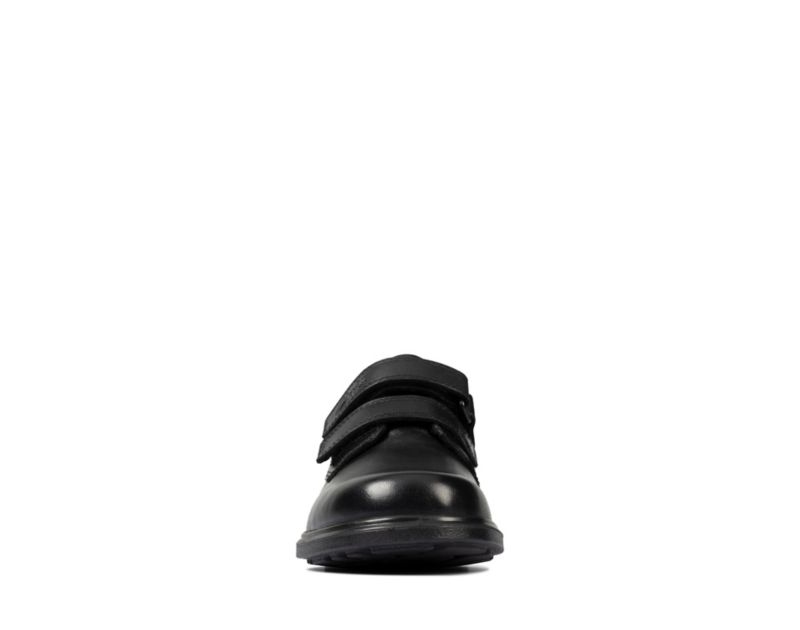 Clarks Remi Pace School Shoes Black Boys - India W6U5942-N7