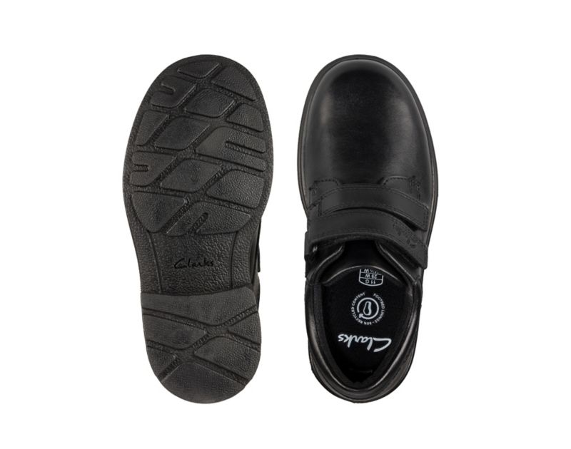Clarks Remi Pace School Shoes Black Boys - India W6U5942-N7