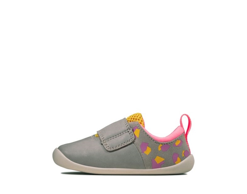 Clarks Roamer Sport Walking Shoes Toddler Shoes Grey Camo Boys - India O0H9496-W1