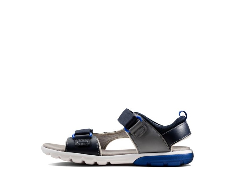 Clarks Rocco Tide Sandals Navy Boys - India I3V4648-V0