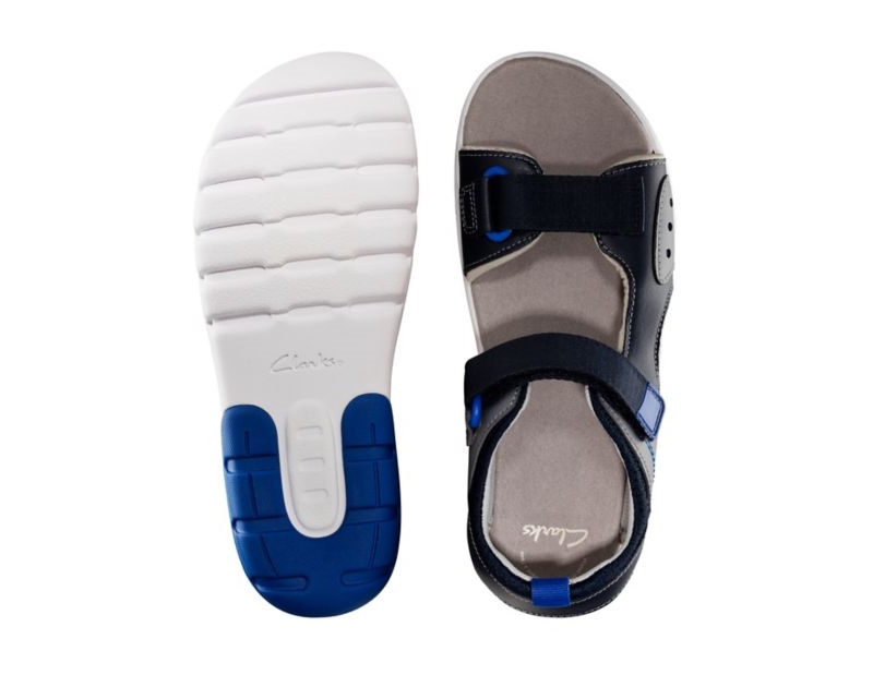 Clarks Rocco Tide Sandals Navy Boys - India I3V4648-V0