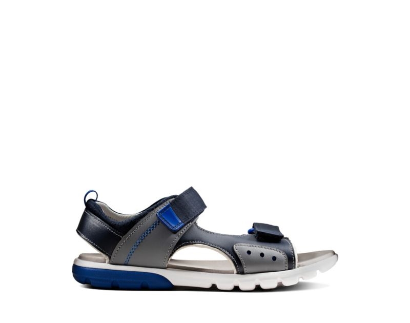 Clarks Rocco Tide Sandals Navy Boys - India I3V4648-V0