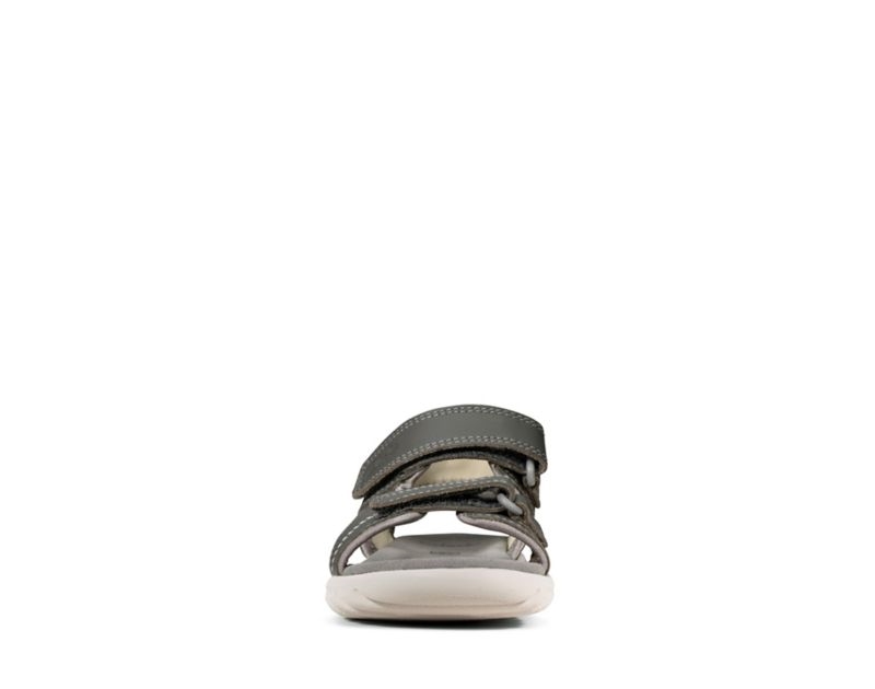 Clarks Rocco Wave Sandals Grey Boys - India A7C4713-T9