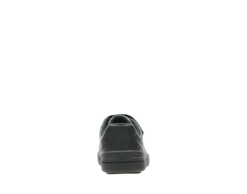 Clarks Rock Play School Shoes Black Boys - India F4S2628-D9