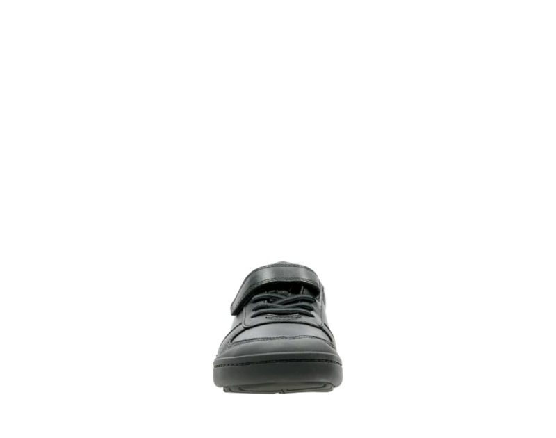 Clarks Rock Verve School Shoes Black Boys - India H8I3355-C7