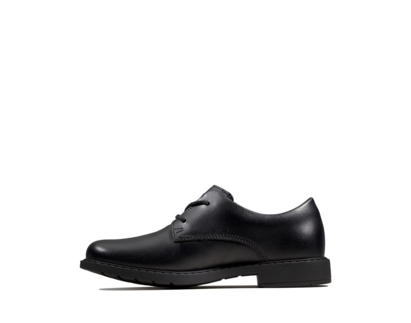 Clarks Scala Loop School Shoes Black Boys - India R6O3672-F7