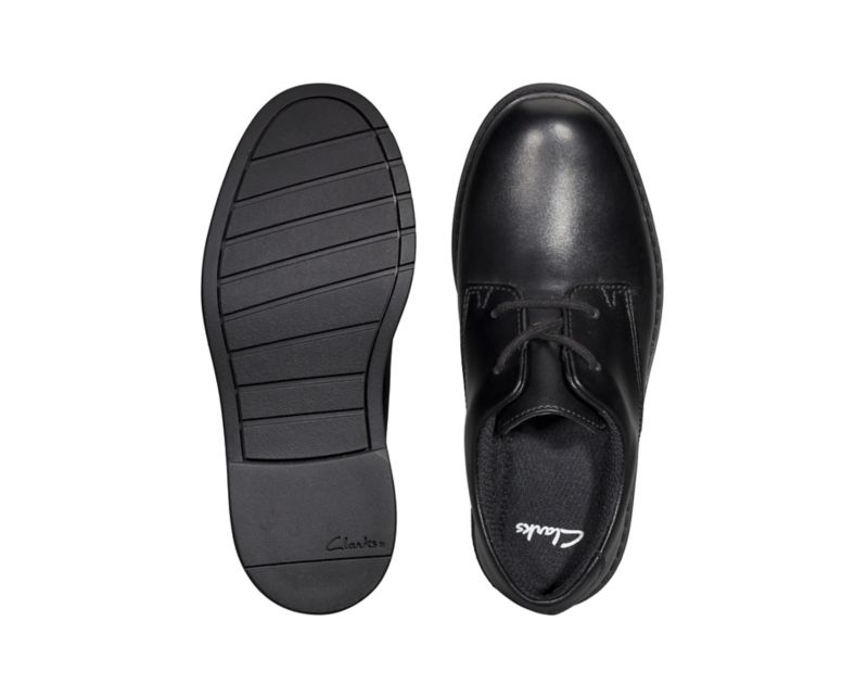 Clarks Scala Loop School Shoes Black Boys - India R6O3672-F7