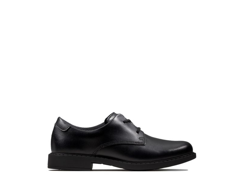Clarks Scala Loop School Shoes Black Boys - India R6O3672-F7